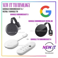 GOOGLE Chromecast 3|Chromecast Ultra 4K|Google TV Streamer 4K Chromecast HDR HDMI Streaming Media Pl