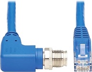Tripp Lite M12 X-Code Right-Angle to RJ45 Cat6 Ethernet Cable (M/M), 1 Gbps, UTP, UL CMR-LP Certifie