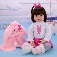 Npk Bebe Mainan Boneka Bayi Perempuan Reborn Tampak Asli Silikon 48Cm