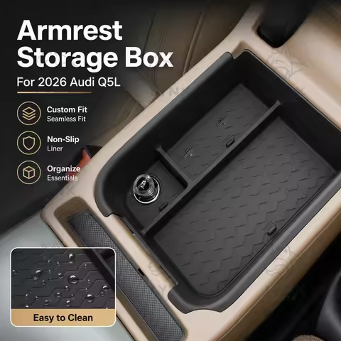 Audi Q5L Storage Tray For 2026 Audi Q5L Armrest Storage Box Insert Center Console Tray Organizer Car