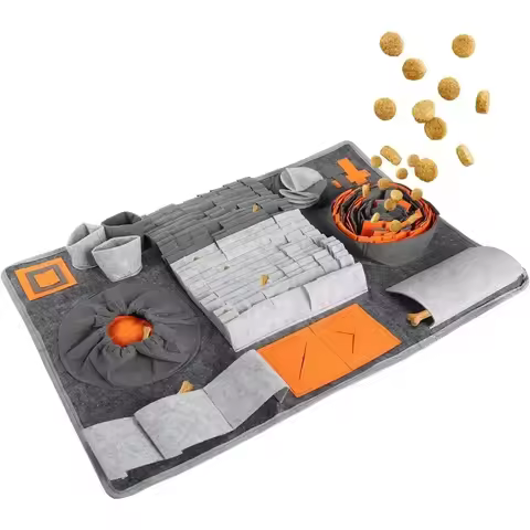 Dog Olfactory Carpet Mat Nose Smell Training Sniffing Pad Dog Puzzle Slow Feeding Bowl Food Dispense