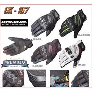 GK 167 RIDING GLOVE AIR MESH LEATHER & CARBON PROTECTOR GLOVE KOMINE 3D