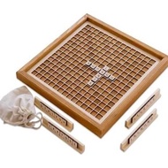 Rustic Word Game Board Wooden (17")