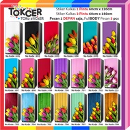 Standard 1-door Or 2-door Refrigerator Sticker TULIP Flower Color