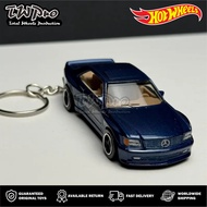 GANTUNGAN HOT WHEELS KEYCHAIN 1989 Mercedes-Benz 560 SEC AMG Blue - SHRIMP HOOK - KEYRING - Keychain
