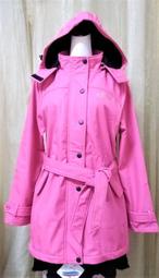 粉紅 透氣 保暖 防風 長版外套 風衣-- 免運費