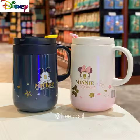 Disney Luxury Insulated Cup Mickey Donald Duck 316 Stainless Steel Office Mug Household Portable Wat