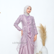 {HEGAR STORE} - Gamis Brokat Kondangan Aghnia Dress Silk Premium Outer Brukat Tille Gamis Brokat Ter