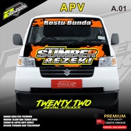 STIKER DECAL KABIN DEPAN MOBIL APV STIKER DECAL KACA DEPAN MOBIL APV A.01