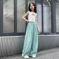 HYS Kid Pants Kids Pants Girl Baby Pants Girl Yamamoto Summer Childrens Pants Wide-legged High-waist