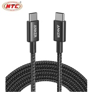 Cáp sạc nhanh dây dù Anker A8756 TypeC to TypeC PD 100W (Đen) - Nhất Tín Authorised Store