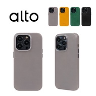 alto iPhone 14 Pro Original經典皮革手機殼/ 礫石灰