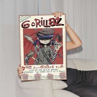 Rastar | Virtual Anime Rock Band Gorillaz DIY Sticky Poster Fancy Wall Sticker for Living Room Bar D