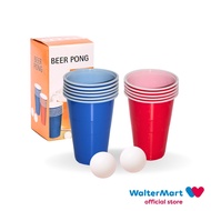 WALTERMART Beer Pong 12 Cups 2 Balls