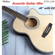 Acoustic Guitar Slim Semi Acoustic Guitar 40 Inch Slim Barrel With EQ