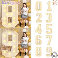 LUOYAO LED Light Balloon, 0-9 Numbers 91cm Giant Birthday Figure, Giant Figure Light Up Balloons Gia