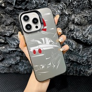 Silver iPhone case for Nissan Skyline GT-R R32 Mount Fuji for iPhone 11 12 13 14 15 16 17 Pro Max