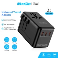 MeeGoo GaN Travel Adapter 100W/140W Universal International Fast Charging USB+Type C Plug  Portable 