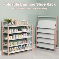 [SG Seller]Foldable Bamboo Rack/ Shoe Organizer