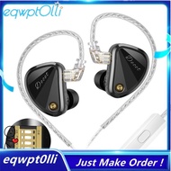 eQQKZ Headphones with Mic 5 Dynamic Driver IEM Decet In-Ear Monitors HIFI Gaming Music Wired Headpho