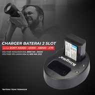 [Warung Motret] KingMa 2-Slot Battery Charger sony A5000 A5100 A6000 A7R - BM015-FW50 COD Available 