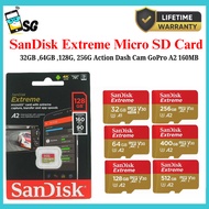 SanDisk Extreme Micro SD Card 32GB 64GB 128G 256G Action Dash Cam GoPro A2  160MB |Brand New With Li