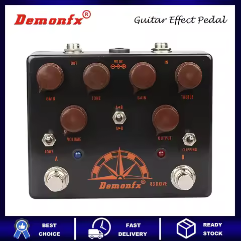Demonfx Guitar Effect Pedal 83 DRIVE Overdrive Effect with Two Overdrive Effects in One Pedal