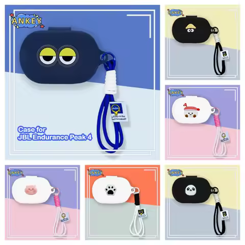 for JBL Endurance Peak 4 Case Soft Cover panda pattern Shells Sleeve Hand Rope Strap Accessories