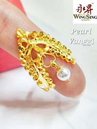 Wing Sing 916 Gold Pearl Vanggi Finger Ring / Cincin Vanki Vangi Emas 916