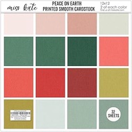 Linen Print Smooth 67lb Cardstock - Peace on Earth - for Christmas Santa Claus - 32 Sheets - Single-