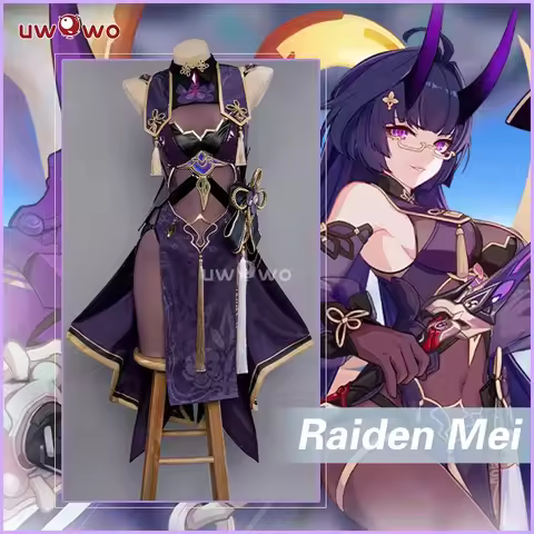 IN STOCK Honkai Impact 3rd Raiden Mei Cosplay Costume Female Cheongsam Silk Dress Herrscher of Thund