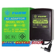 Fujiw Adapter Transformer 9v Model M21n Power Supply 500mA-800mA For Guitar Effects