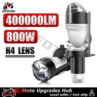 10800LM Mini H4 HS1 LED Headlight for Motorcycle 6000K White No Radio Interference Hi Lo Beam Bulb w