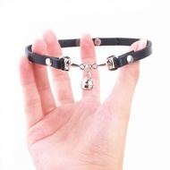 Dark Academia Choker with Bell Charm, Kawaii Gothic Adjustable Necklace, Cute Y2K Collar for Alterna
