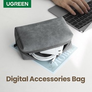 UGREEN Organizer Bag Leather Storage Case for Wired Headphones Earphone USB Cable Cell Phones Charge