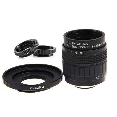 Fujian 35mm F1.7 CCTV Movie lens +C Mount For Canon EOS EF-M M3 M5 M6 M10 M50 Mark II M100 M200 Mirr