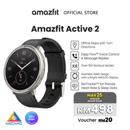 Amazfit Active 2 Round Smart Watch 44mm, GPS Maps with Direction, Fitness Tracker, 10 Day Battery, 1