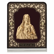 JESUS - MEDIUM TABLE TOP - 24kt Gold Foiled artwork - AARYA24KT - Size: 8cm x 10cm