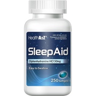 HealthA2Z® Sleep Aid, Diphenhydramine HCl 50mg Softgels, 250 Count