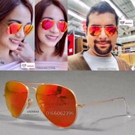 Shining Red Avator Large Metal Unisex Global Fitting Sunglasses (58/62 mm)