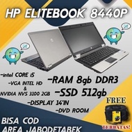 LAPTOP HP ELITEBOOK 8440p Core i5 Ram 8GB SSD 512GB TERMURAH, LAGI