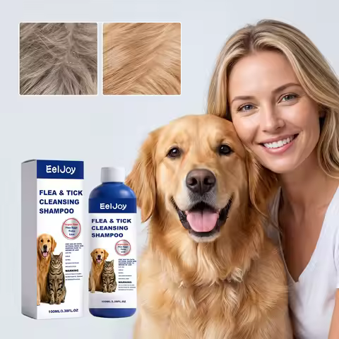 Pet Flea Tick Lice Removal Shampoo Deep Cleansing Dander Removing Deodorizing Anti-Itch Anti-Parasit