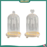 [HellerySG] Clear Glass Cloche Dome Transparent Dome Cloche Ornament Clear Bell Jar Cloche Dome