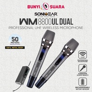 SonicGear WM 8800UL Dual Professional Handheld UHF Wireless Microphone 50m Transmission Distance WM8800UL