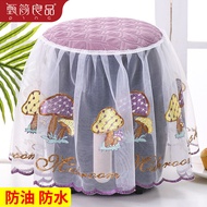Air Fryer Cover Anti-dust Cover Lace Embroidered Anti-dust Cover Round Kitchen Rice Cooker Cover Towel Modern Simple