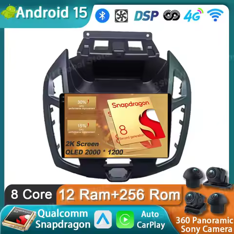 Car Radio Android 15 For Ford Transit Connect Tourneo Connect 2014 - 2019 GPS Carplay Multimedia Pla
