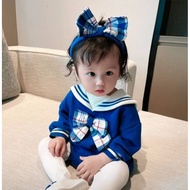 Spring Autumn Baby Girl Sweet Preppy Style Clothes