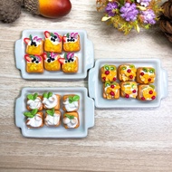 miniature Tarts Pies Clay Snacks (01) Items Doll House Miniature House