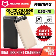 REMAX Quick Charge 2.1A Portable For Flight USB Type C Input PD Original 10000mAh Powerbank AKRPP625