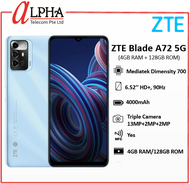 ZTE Blade A72 5G *FREE NTUC Voucher* | 6.52" HD+ Display | 13MP Triple Camera | NFC |